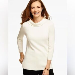 TALBOTS Sabrina Cashmere Sweater, cream